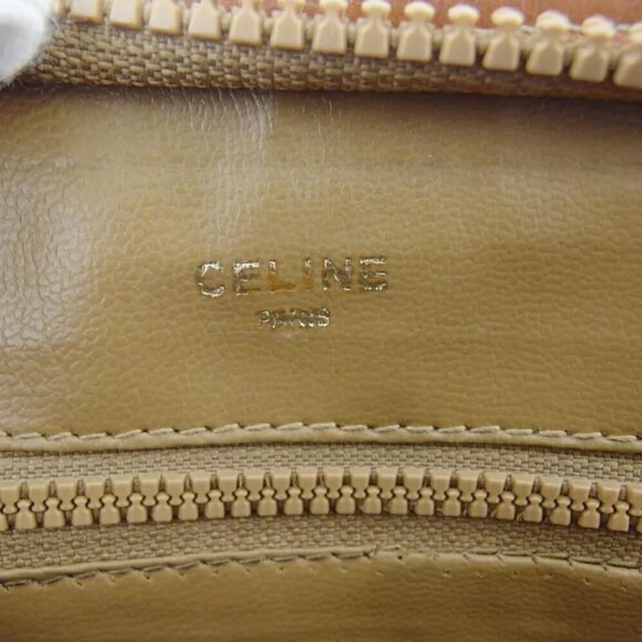 CELINE clutch bag macadam beige PVC ?~ leather Authentic T19132 - Picture 7 of 9